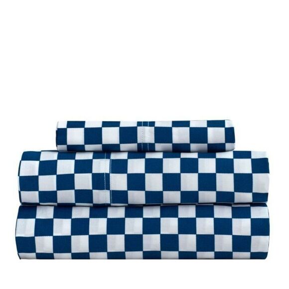 Studio3B Cell Phone Pocket 300tc Checkered Sheet Set, Twin/Twin XL, 15" Mattress - Picture 2 of 3